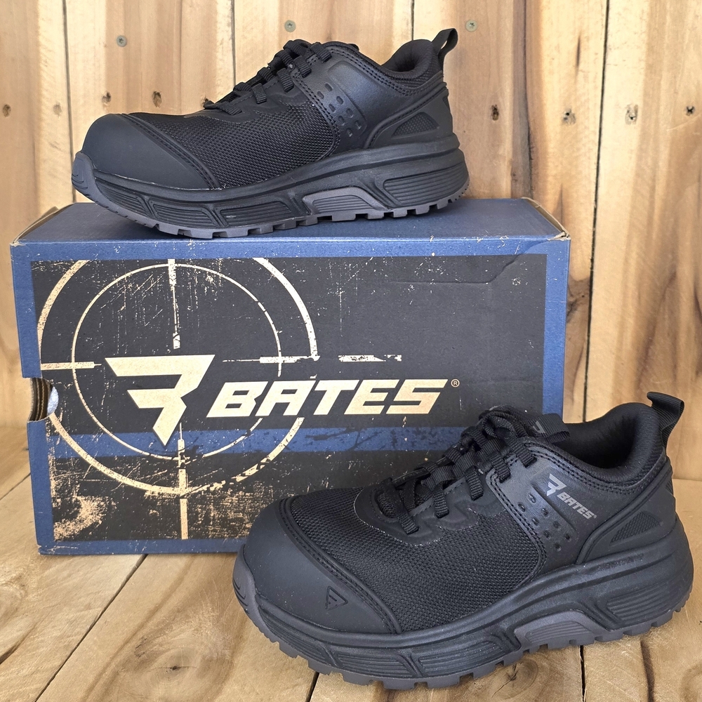BATES Womens 6 M 37 Jumpstart Low Fire Safety Work  Shoe Sneaker Black PPE NIB